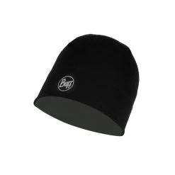 Buff Midweight Merino Wool Hat Solid Black